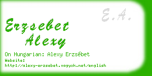 erzsebet alexy business card